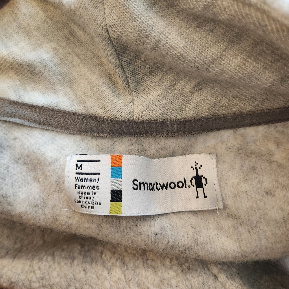 Smartwool Anchorline Sherpa Pullover Size Medium In Ash Heather - Picture 3 of 5